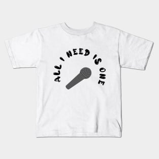 One Mic Black Kids T-Shirt